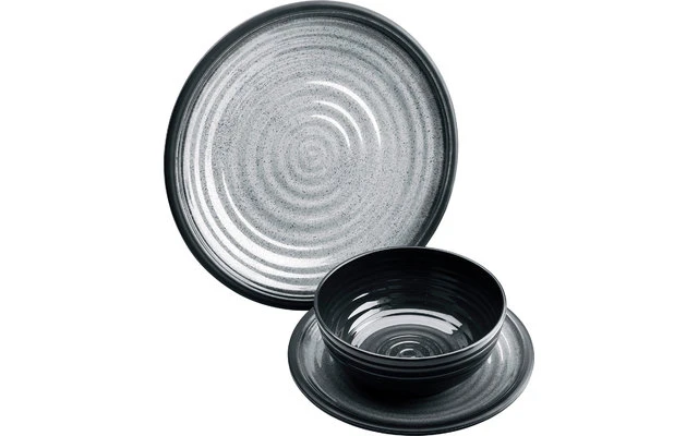 Flamefield Granite Melamin Geschirr-Set 12-tlg. Aqua 1 Flamefield Granite Melamin Geschirr-Set 12-tlg. Aqua