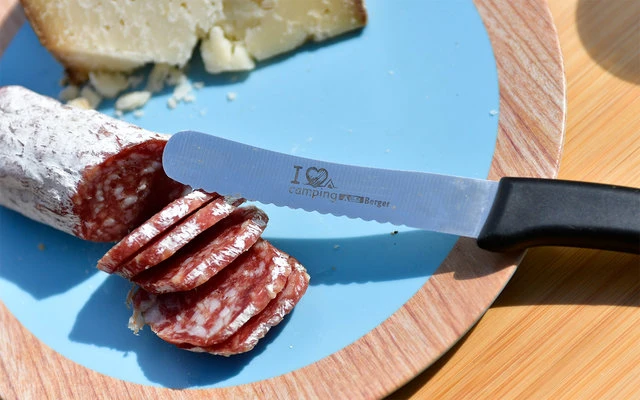 Berger Frühstücksmesser I Love Camping Blau 1 Berger Frühstücksmesser I Love Camping Blau