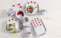 Berger Dots Melamin Geschirr-Set 16-tlg. Grün -Outdoor-Camping-Grillladen 293383 2404276