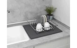 Wenko Mikrofaser Abtropfmatte Miko Grau -Outdoor-Camping-Grillladen 492416 3504791 1