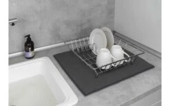 Wenko Mikrofaser Abtropfmatte Miko Grau -Outdoor-Camping-Grillladen 492443 3504803 1