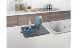 Metaltex Dry-Tex 2-in-1 Abtropfgestell Mit Microfasermatte Silber -Outdoor-Camping-Grillladen 497558 3367502