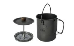 Origin Outdoors French Press 3 In 1 Titan Kaffeekocher -Outdoor-Camping-Grillladen 504629 3337329