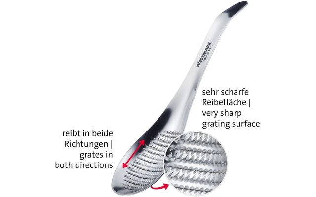 Westmark Löffelreibe Ingwerreibe Silber 2 Westmark Löffelreibe Ingwerreibe Silber – Bild 2