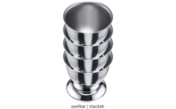 Westmark 4 Eierbecher Mit Fuß Edelstahl -Outdoor-Camping-Grillladen 613651 4441607