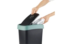 Rotho Twist Abfalleimer Mit Schwing- Und Klappdeckel 25 Liter Lime Grün -Outdoor-Camping-Grillladen 689406 4830116 1