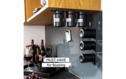 Silwy® Feinkost-Magnetgläser ALL BLACK (192 Ml) 3er-Set Inkl. Metallleiste -Outdoor-Camping-Grillladen 706742 4793213