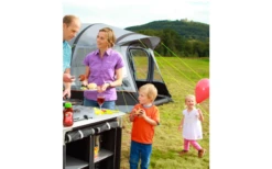 Berger 2-flammiger Gaskocher Silber, Grau 4,6 Kw Ohne Zündsicherung -Outdoor-Camping-Grillladen 797759 5231426